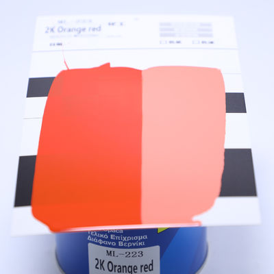 Dobre wyrównanie 2K Orange Red Metallic Automotive Paint Acrylic Liquid Coating Spray