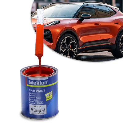 Dobre wyrównanie 2K Orange Red Metallic Automotive Paint Acrylic Liquid Coating Spray