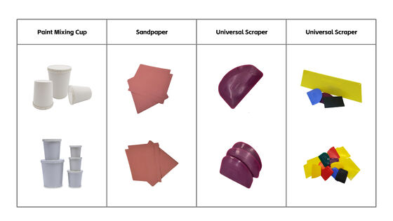 Wiele rodzajów lakierów samochodowych i akcesoriów kosmetycznych do wyboru