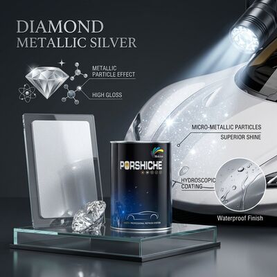 Stabilny Diament Metaliczny Srebro Farba samochodowa Wielofunkcyjna wodoodporna