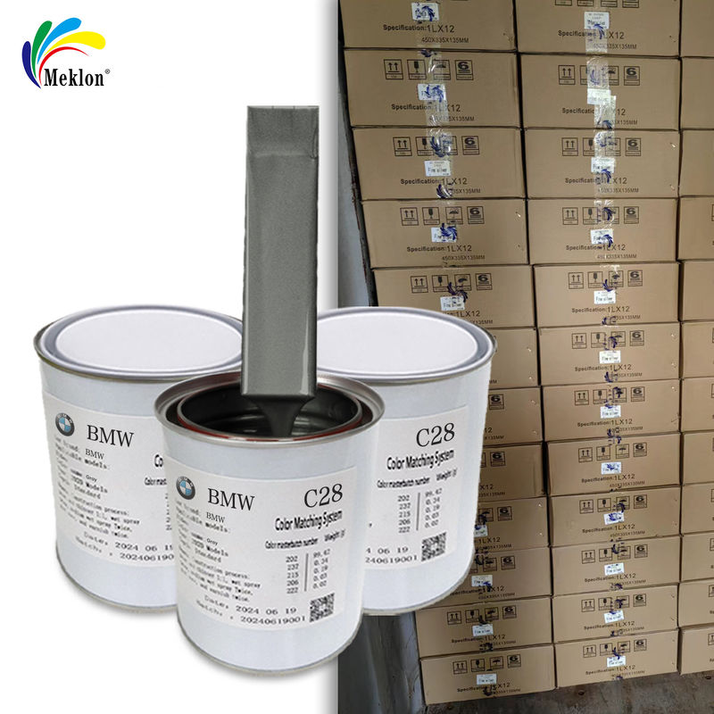 BWM C28 Szary Odnawianie Lakieru Samochodowego Wodoodporny Wielofunkcyjny Dla Dostawców Dealerów Samochodowych Lakier Samochodowy