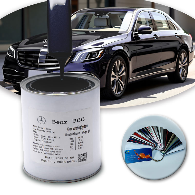 Perłowy akryl lakier samochodowy Premium 1K Blue Pearl do Mercedes-Benz DB366, ekologiczna formuła wodorozcieńczalna​