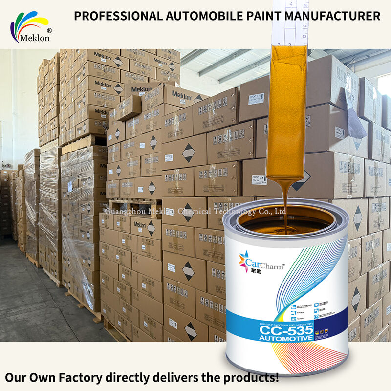 100% dopasowane MK-M418 Akrylowe wykończenie Farby samochodowej Spray 1K Basecoat Złota Srebro (żółty) Farba samochodowa do naprawy samochodów